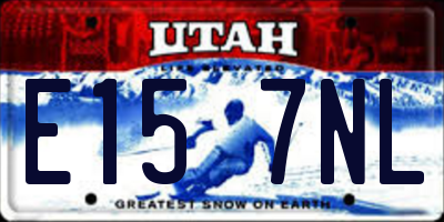 UT license plate E157NL