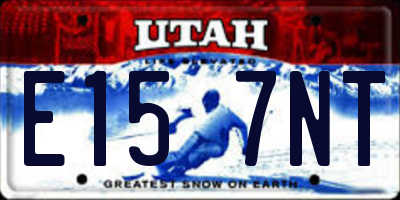 UT license plate E157NT