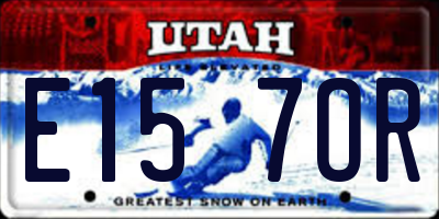 UT license plate E157OR