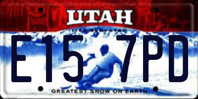 UT license plate E157PD