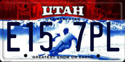 UT license plate E157PL