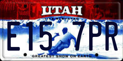 UT license plate E157PR