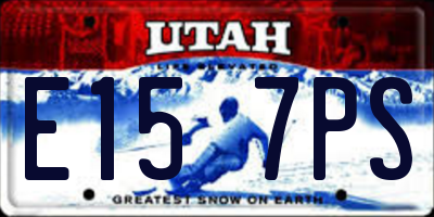 UT license plate E157PS