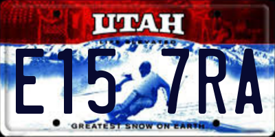 UT license plate E157RA