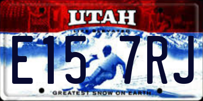 UT license plate E157RJ