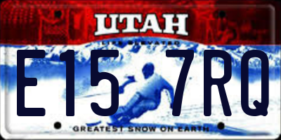 UT license plate E157RQ