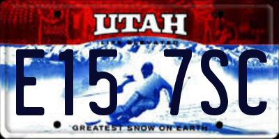 UT license plate E157SC