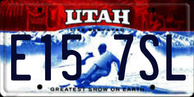 UT license plate E157SL