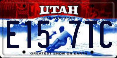 UT license plate E157TC