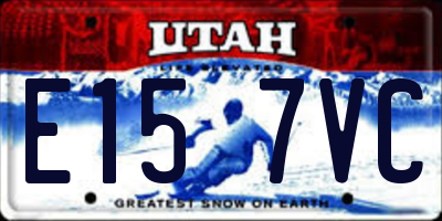 UT license plate E157VC