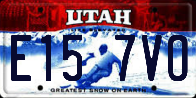 UT license plate E157VO