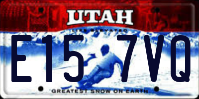UT license plate E157VQ