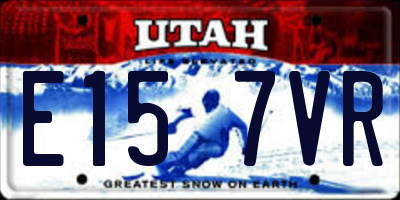 UT license plate E157VR