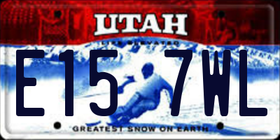 UT license plate E157WL