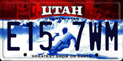 UT license plate E157WM
