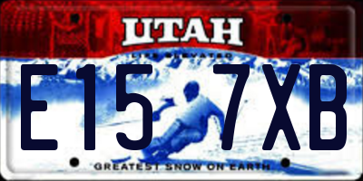UT license plate E157XB