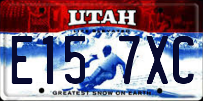 UT license plate E157XC