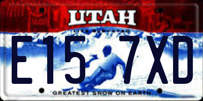 UT license plate E157XD
