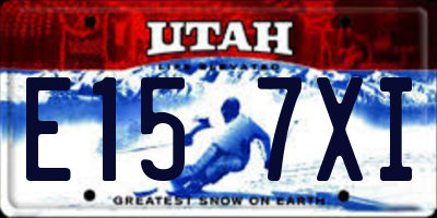 UT license plate E157XI
