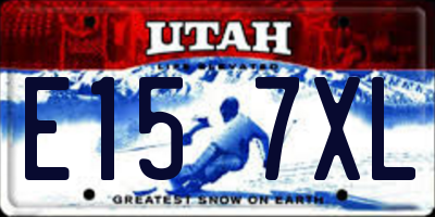 UT license plate E157XL