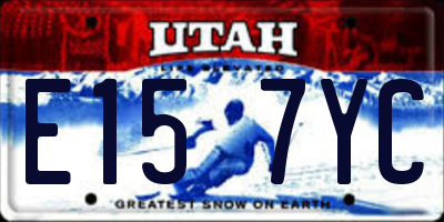 UT license plate E157YC