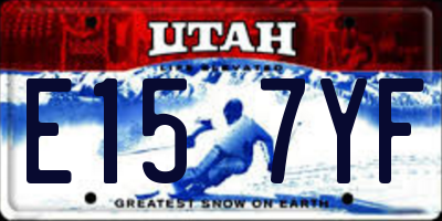 UT license plate E157YF