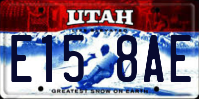 UT license plate E158AE