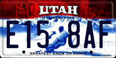 UT license plate E158AF