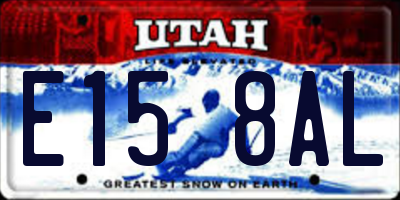UT license plate E158AL