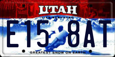 UT license plate E158AT