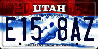 UT license plate E158AZ