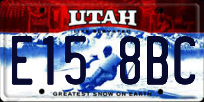 UT license plate E158BC