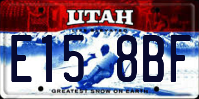 UT license plate E158BF