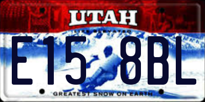 UT license plate E158BL