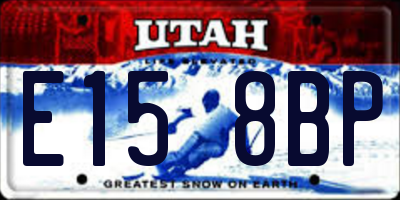 UT license plate E158BP