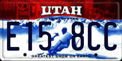 UT license plate E158CC