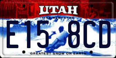 UT license plate E158CD