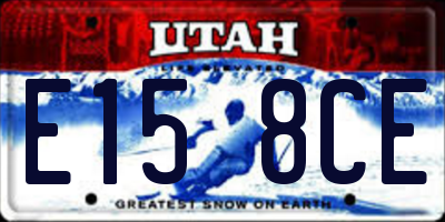 UT license plate E158CE