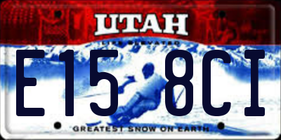 UT license plate E158CI