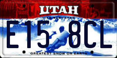 UT license plate E158CL