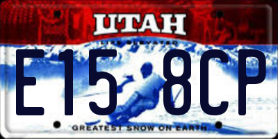UT license plate E158CP