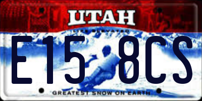 UT license plate E158CS