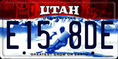 UT license plate E158DE