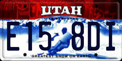 UT license plate E158DI