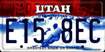 UT license plate E158EC