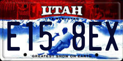UT license plate E158EX