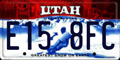 UT license plate E158FC