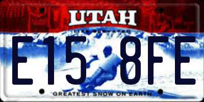 UT license plate E158FE