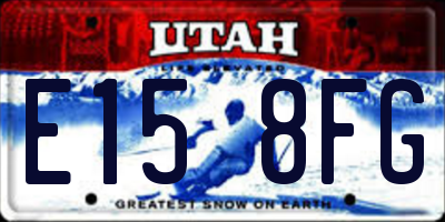 UT license plate E158FG