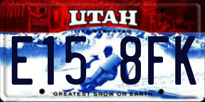 UT license plate E158FK